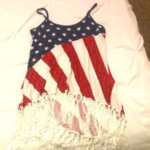 American flag bathing suit cover-up